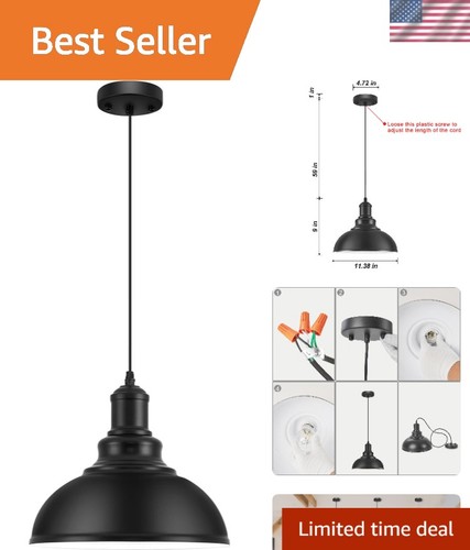Matte black industrial pendant - matte,